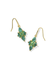 Abbie Gold Crystal Drop Earrings