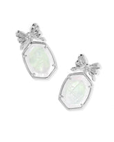 Daphne Bow Silver Drop Earrings