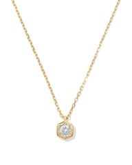 0.16 ct Lab Grown Diamond Davie Star Pendant Necklace in 18k Yellow Gold Vermeil