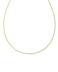 22 Inch Thin Chain Necklace in 18k Gold Vermeil