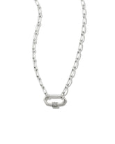 Bristol Sterling Silver Link Necklace in White Sapphire