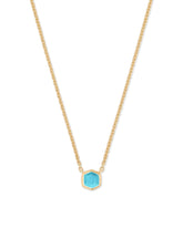 Davie 18k Gold Vermeil Pendant Necklace in Turquoise