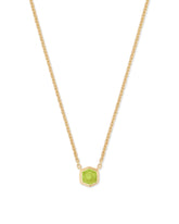 Davie 18k Gold Vermeil Pendant Necklace in Peridot