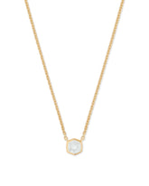 Davie 18k Gold Vermeil Pendant Necklace in Rock Crystal