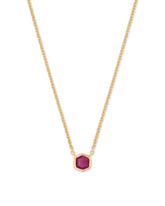 Davie 18k Gold Vermeil Pendant Necklace in Ruby