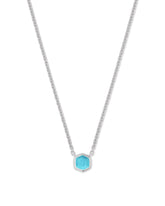 Davie Sterling Silver Pendant Necklace in Turquoise