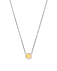 Davie Sterling Silver Pendant Necklace in Light Citrine