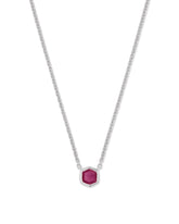 Davie Sterling Silver Pendant Necklace in Ruby