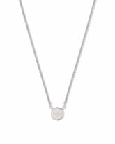 Davie Sterling Silver Pendant Necklace in Rainbow Moonstone