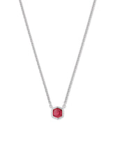 Davie Sterling Silver Pendant Necklace in Garnet