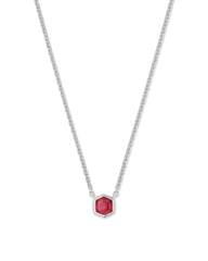 Davie Sterling Silver Pendant Necklace in Garnet