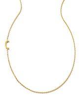 Letter C Inline Initial Necklace in 18k Gold Vermeil
