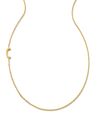 Letter C Inline Initial Necklace in 18k Gold Vermeil