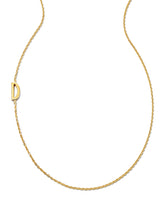 Letter D Inline Initial Necklace in 18k Gold Vermeil