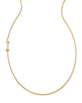 Letter I Inline Initial Necklace in 18k Gold Vermeil