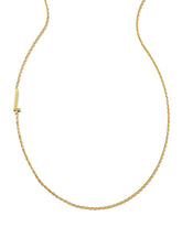 Letter L Inline Initial Necklace in 18k Gold Vermeil