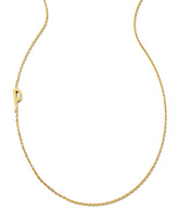 Letter P Inline Initial Necklace in 18k Gold Vermeil