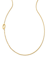Letter Q Inline Initial Necklace in 18k Gold Vermeil