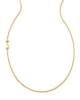 Letter S Inline Initial Necklace in 18k Gold Vermeil