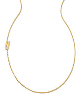 Letter U Inline Initial Necklace in 18k Gold Vermeil