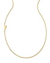 Letter Y Inline Initial Necklace in 18k Gold Vermeil
