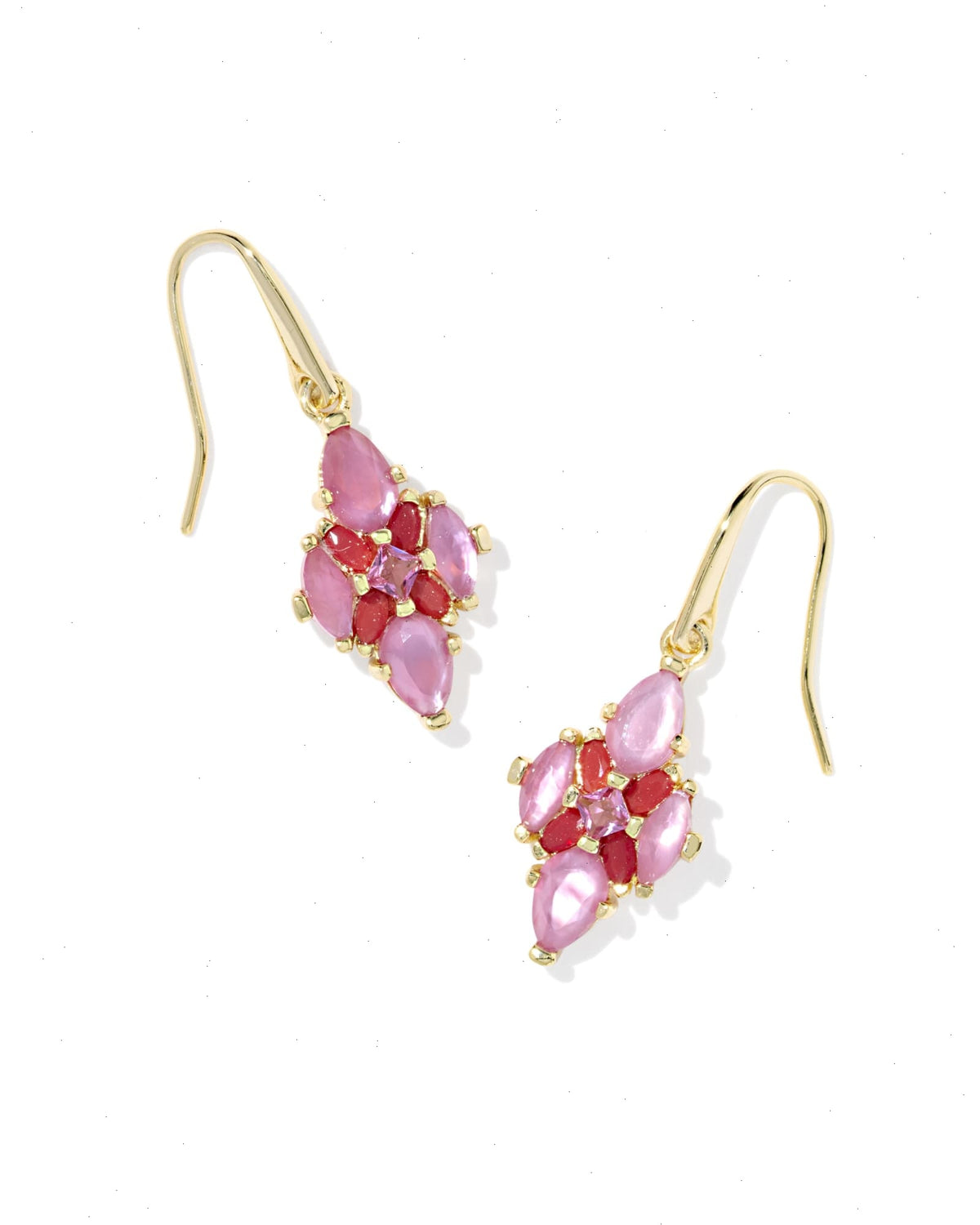 Abbie Gold Crystal Drop Earrings 