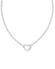 Bristol Sterling Silver Heart Pendant Necklace in White Topaz