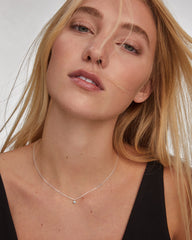 Maisie Sterling Silver Pendant Necklace in Aquamarine