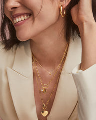 Maisie 18k Gold Vermeil Pendant Necklace in Orange Citrine