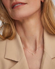 Maisie Sterling Silver Pendant Necklace in Peridot