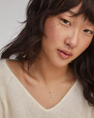 Maisie Sterling Silver Pendant Necklace in White Topaz