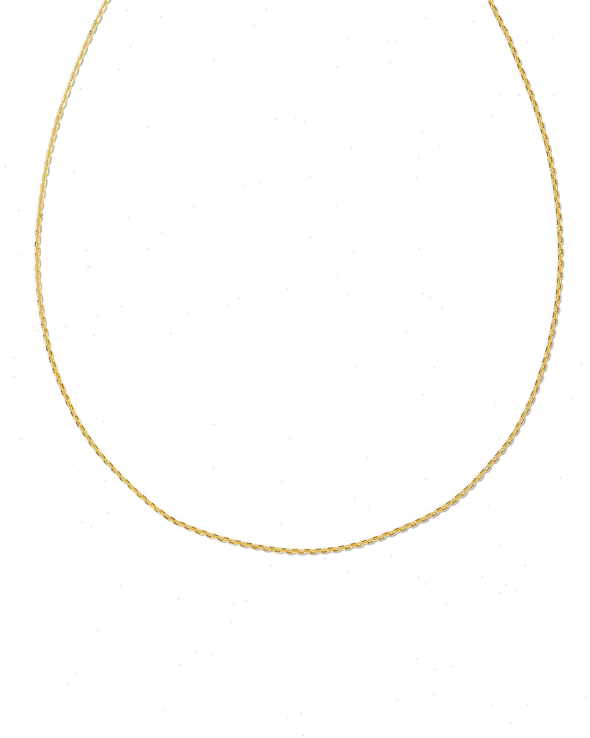 22 Inch Thin Chain Necklace in 18k Gold Vermeil