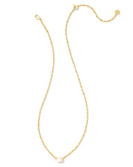 Cailin Gold Pendant Necklace in Ivory Mother-of-Pearl