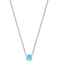 Davie Sterling Silver Pendant Necklace in Turquoise
