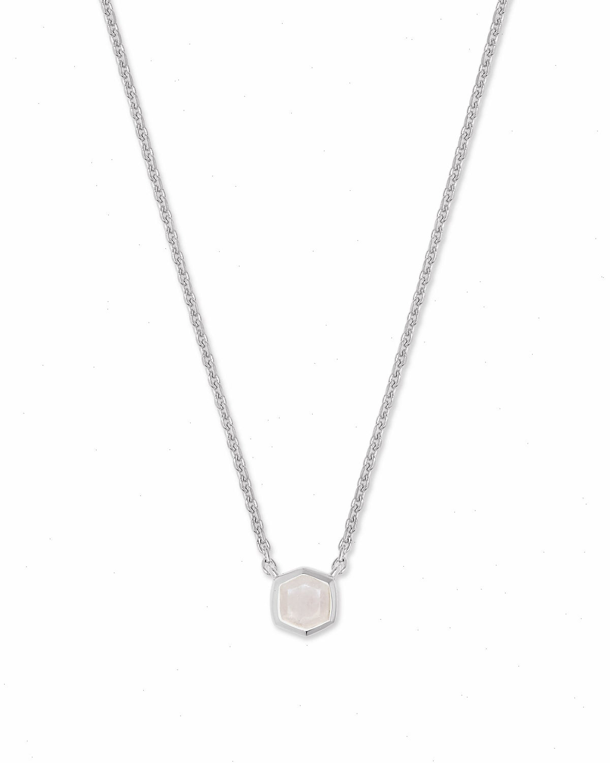 Davie Sterling Silver Pendant Necklace in Rainbow Moonstone