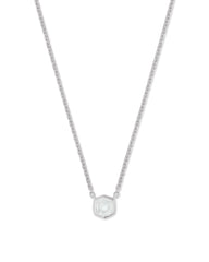 Davie Sterling Silver Pendant Necklace in Rock Crystal