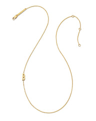 Letter B Inline Initial Necklace in 18k Gold Vermeil