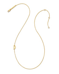 Letter D Inline Initial Necklace in 18k Gold Vermeil